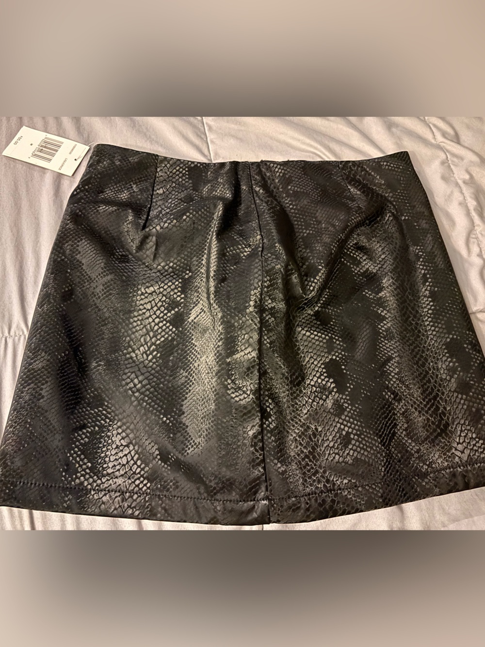 Juicy Couture Black Faux-Snake Mini Skirt